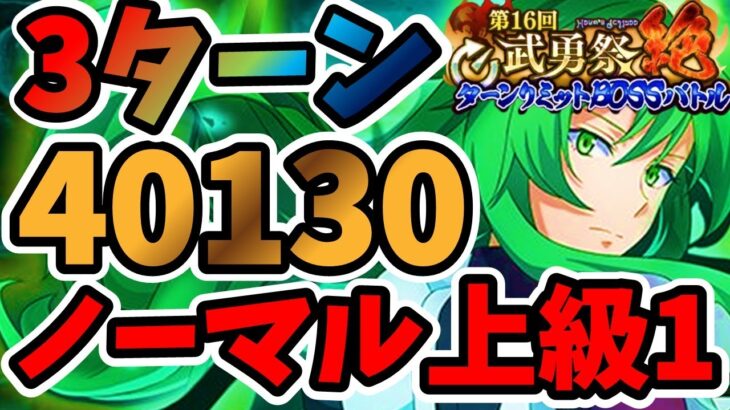 【中・上級者向け】3ターン 第16回武勇祭絶 ノーマルバトル上級1 スコア40130【まおりゅう】