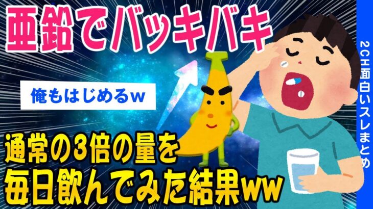 【2ch面白いスレ】亜鉛で角度更新？「1日14mgやで」42mgとり続けてみた結果ww【ゆっくり解説】