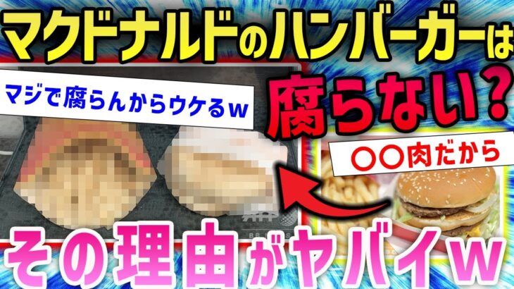 【2ch面白いスレ】ヤバイ噂にマクドナルド社が公式回答した結果wwww