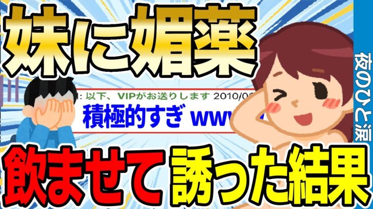 【2ch伝説スレ】妹に媚●飲ませて誘った結果→とんでもない展開になったwwww【ゆっくり解説】