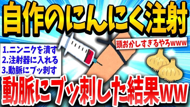 【2ch面白いスレ】ニンニクって体にいいんか…せや！→直接体に注射した結果www【ゆっくり解説】