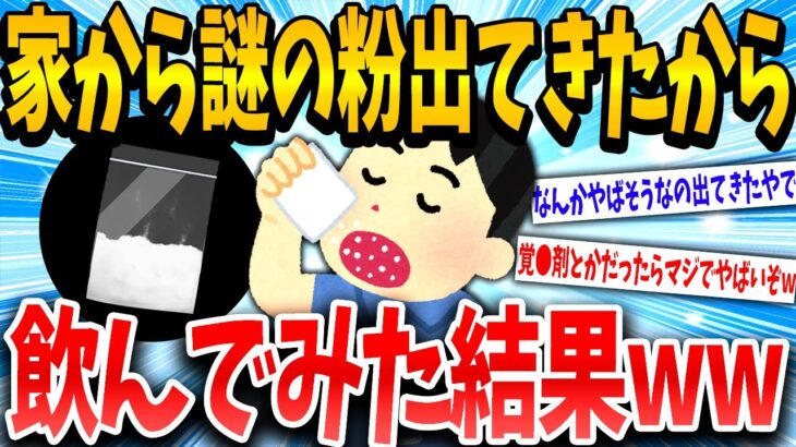 【2ch面白いスレ】家から謎の粉出てきたんやけどなんやこれ？→飲んでみた結果wwww【ゆっくり解説】