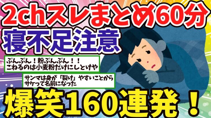 【聞き流し1時間】寝る前は禁止！眠れなくなる2ch爆笑コピペまとめ160選！【ゆっくり解説作業用】