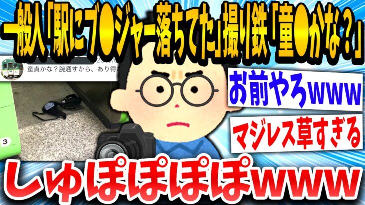 【2ch面白いスレ】一般人「駅のホームにブ○ジャー落ちてた」撮り鉄「！！！」一瞬で群がってしまうwww【ゆっくり解説】