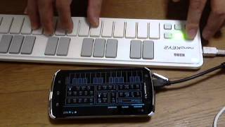 KORG nano nanoKEY2 レビュー android otg DEMO USB-MIDI Controller Exsynth for android