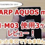 SIMﾌﾘｰｽﾏﾎ AQUOS mini SH-M03使用3ヶ月レビュー！