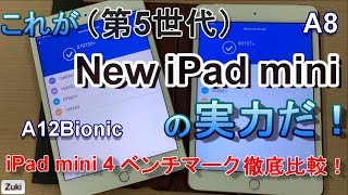 これが iPad mini 5（新しいiPad mini） A12Bionicの実力だぁ！ベンチマークアプリ3種類をiPad mini 4 と徹底ヌルサク比較！！