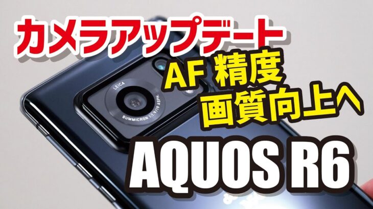 AQUOS R6 カメラアップデート！オートフォーカスの精度と画質が向上し使えるレベルになったかも？！