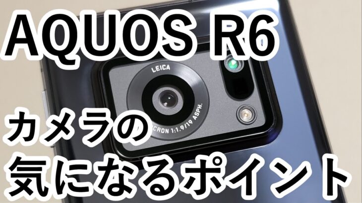 AQUOS R6のカメラを使って気になったポイント/デメリット