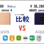 【IIJmio】 AQUOS sense6 vs AQUOS sense4 plus スペック比較