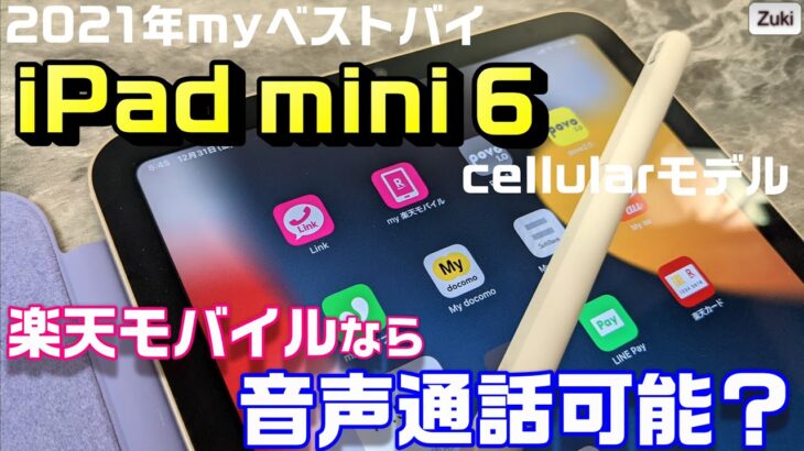 最高のタブレット！iPad mini 6 ＋楽天モバイル Rakuten Link なら音声通話出来る！？？ Zuki的 2021年 ベストバイ ガジェットのメイン用途はこれだ！3ヶ月間使用レビュー！