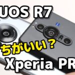 【1.0型カメラ】AQUOS R7、Xperia PRO-I どっちがいい？サイズ・性能・動作速度・カメラの画質を比較