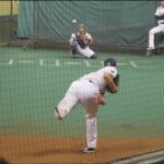 埼玉西武ライオンズの左腕エース 菊池雄星 ブルペンでの投球練習 （Yusei Kikuchi）