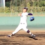 2018年3月4日 明治大 森下暢仁（3年 大分商 U18）切れ味鋭いスライダーで見逃し三振を奪う