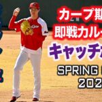 【新人王】広島カープ 森下暢仁投手 球の軌道がよくわかるキャッチボール 2020日南キャンプ