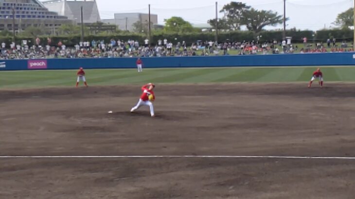 2020年オープン戦　2月22日（土）森下暢仁選手の投球スロー動画