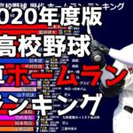 【高校野球】通算ホームランランキング【2020年】