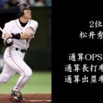 プロ野球通算OPSランキングベスト100