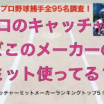 プロ野球全捕手のキャッチャーミットメーカー使用者数ランキング！！