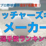 プロ野球全捕手のキャッチャーギアメーカー使用者数ランキング！！【2021年版】