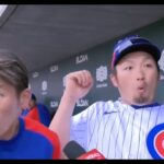 [MLB珍プレー] カブス 鈴木誠也 インタビュー中にファールボールが目の前をかすめる