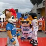 プロ野球オールスター2022　12球団マスコットのパフォーマンス　レッドカーペット