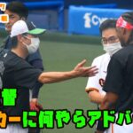 高津監督　巨人・ウォーカー選手に何やらアドバイス？？　2022/7/27 プロ野球オールスター in松山