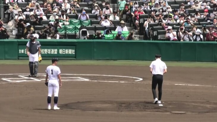 斎藤佑樹さん始球式　第104回全国高等学校野球選手権大会