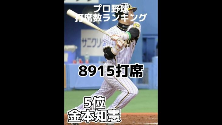 【プロ野球】歴代打席数ランキングTOP10!! #shorts #プロ野球 1位はなんと10000打席！？