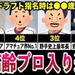 【オールドルーキー】ドラフト指名時に高齢だった選手ランキングTop6【プロ野球】