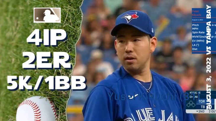 Yusei Kikuchi 菊池 雄星 | Aug 3, 2022 | MLB highlights