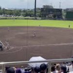 第104回高校野球茨城県大会　竜ヶ崎一対土浦三　本塁打:柳谷選手　J:COMスタジアム土浦