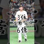 現役プロ野球選手の年俸ランキングtop10 #shorts