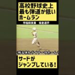 高校野球史上最も弾道の低いホームラン【高校野球】