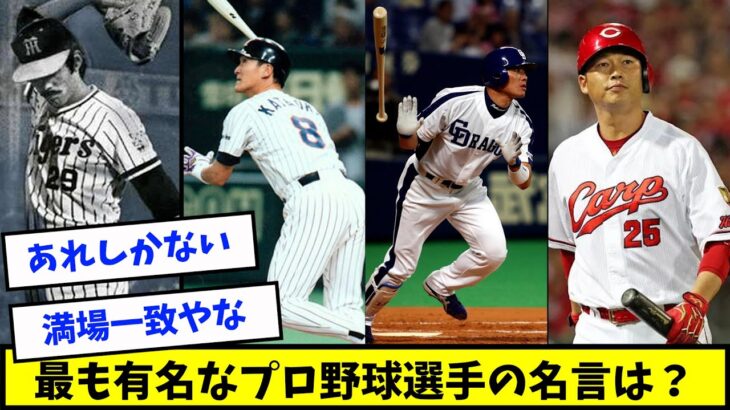 最も有名な野球選手の名言、満場一致でアレに決定www【なんJ反応】