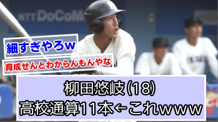 柳田悠岐(18)高校通算11本←これｗｗｗ【なんＪ反応】【福岡ソフトバンクホークス】