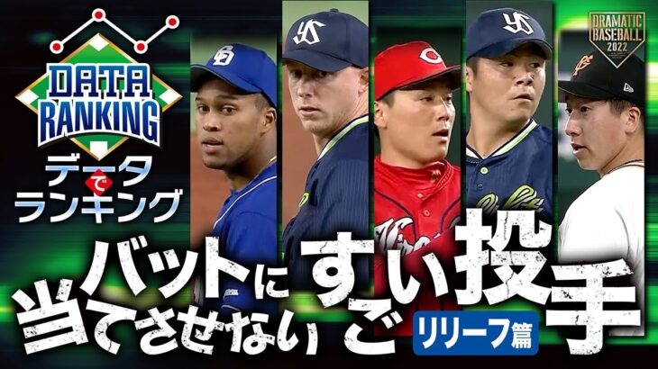 2022【データでランキング】バットを当てさせない すごい投手【リリーフ篇】