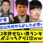 2022年許せない男ランキング、ぶっちぎり1位はあの男ｗｗｗｗｗ【なんJ反応】