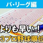 【プロ野球順位予想2023】順位予想パ・リーグ編！的中率720分の1をいち早く予想しました【プロ野球】