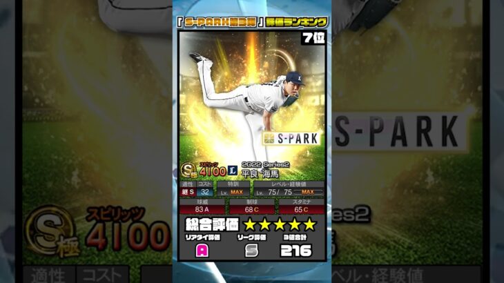 【プロスピA】S-PARKコラボガチャ第3弾評価ランキング!!最強投手が勢揃いの神ラインナップ(ショートVer)