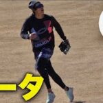 フリー打撃で外野守備に就く柳田悠岐選手！超体調よさそう！《2023年  佐伯中央病院スタジアム》