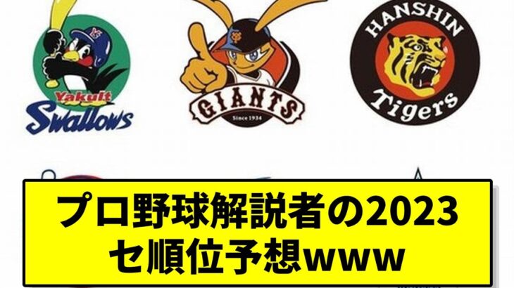 プロ野球解説者さん、2023年セリーグの順位を予想してしまうwww【なんJ反応】