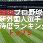 【プロ野球】新外国人　期待度ランキングTop５　2023