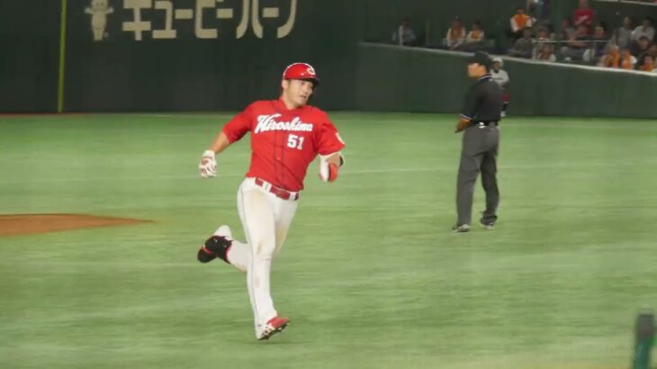 広島東洋カープ 鈴木誠也 スリーベースヒット&松山竜平 犠牲フライ