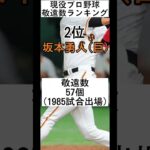 【プロ野球】現役敬遠数ランキングに23歳の村上宗隆がランクイン！？#shorts