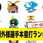 【2ch野球】球団別外様選手本塁打ランキングwwwww