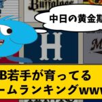 NPB若手が育ってるチームランキングwwww【なんJコメント付き】