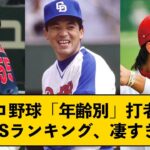 プロ野球「年齢別」打者OPSランキング、凄すぎる【なんJコメント付き】