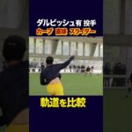 【WBC練習】ダルビッシュ有…カーブと直球の軌道比較