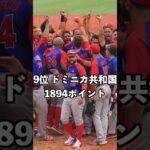 【WBC2023】野球世界ランキング最新版